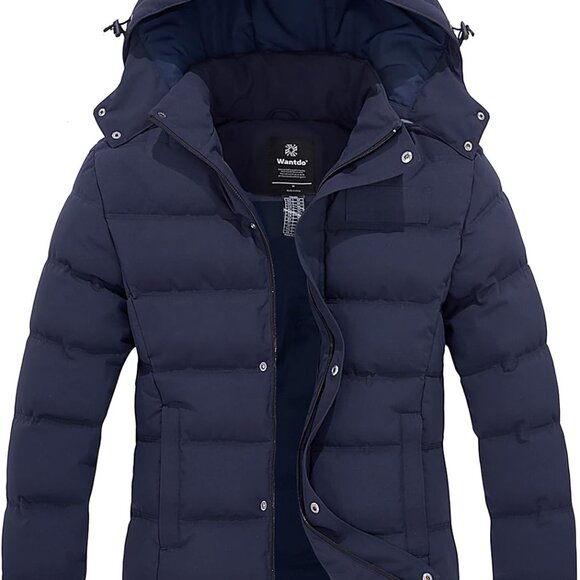 Women's Hooded Warm Winter Coat Quilted Thicken Puffer Jacket with Removable Hoo - Picture 1 of 6